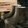 Rain shoes women's short tube new outdoor non-slip water shoes platform water boots fleece rubber shoes short bundle rain boots