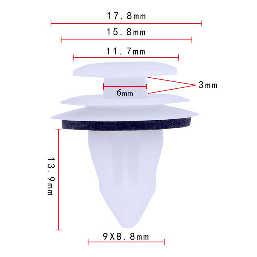 BIUTEFOR Rivets Car Interior Clips 40pcs Door Trim Bumper Clips