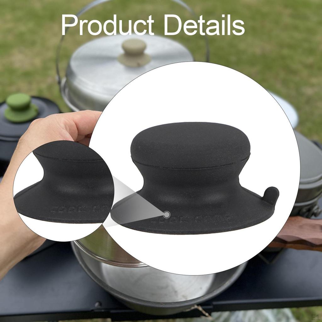 Compact And Portable Silicone Pot Lid Handle, Heat-resistant Cookware Accessory, Anti-scalding,