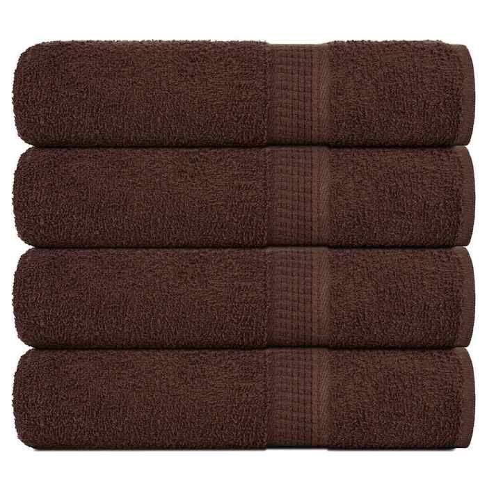 VidaXL Serviettes de bain 4 pcs marron 100x150 cm 360 g/m² 100% coton, serviette, ensemble de serviettes de bain, serviette 136765