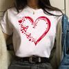 Short Sleeve Summer Fashion Women's Clothing Beautiful Watercolor Butterfly Printing White Ladies Casual Loose Personality TT-shirt