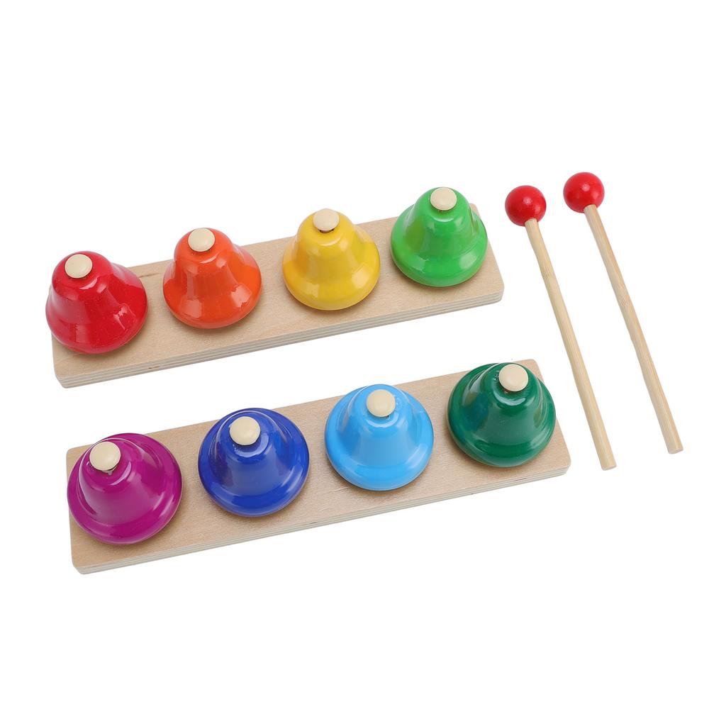 Desk Bells for Kids Bell Percussion Instrument 8 Notes Colorful Music Bells Percussion Instrument