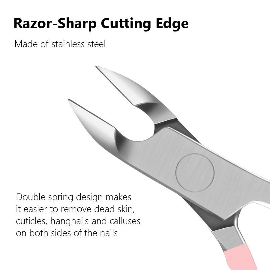 4Pcs Set Nail Enhancement Dead Skin Remover Push Scissors, Stainless Steel Cuticle Pusher Nippers Corrector Tool Manicure Pedicure Care Kit