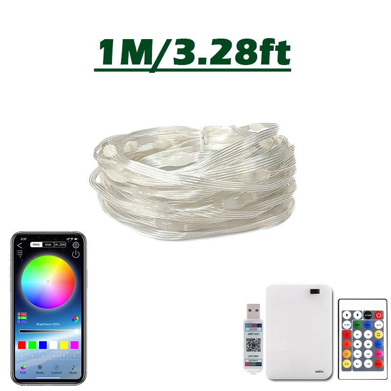 Bluetooth RGBIC LED String with Battery Operated Dreamcolor Smart Fairy Lights string Lights Battery Powered LED String for home
