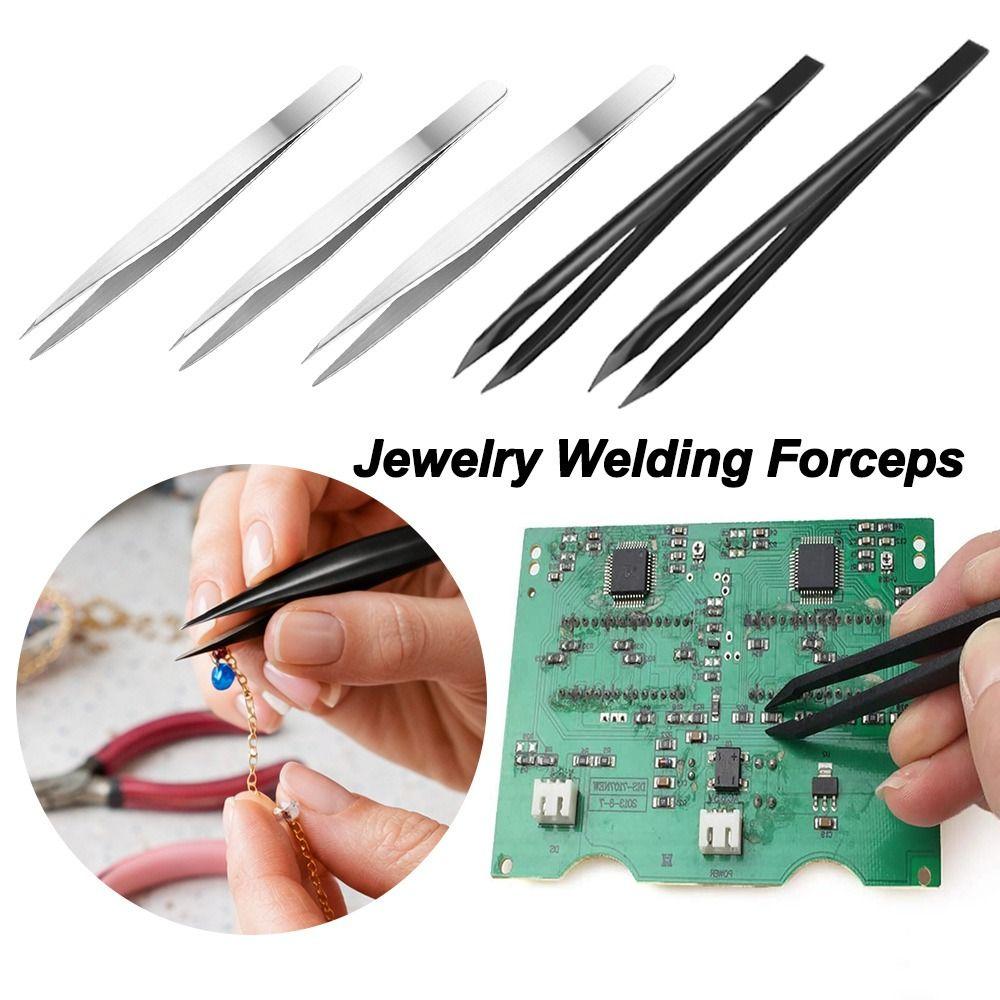 Heat Resistance Welding Tweezers Metal Working Jewelry Holding Tool Soldering Tong Soldering Work