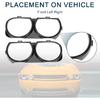 Enjoliveur de Phare pour Dodge Challenger 2008-2014 N° 68051527AA/68051526AA Enjoliveur de Phare Avant Gauche Droit Cache de Phare Décor Noir 1 Paire