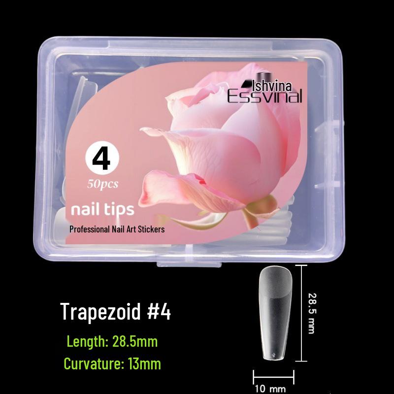 Matte Mandelfarbene Wassertropfen-Press-On-Nägel - Dünn, Nahtlos, Transparent, Dual-Use Aufklebbare Nagelverlängerungen