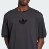 Adidas Originals Logo Pattern Loose Fit Round Neck Short Sleeve T-Shirt Men Tops Black JW5913