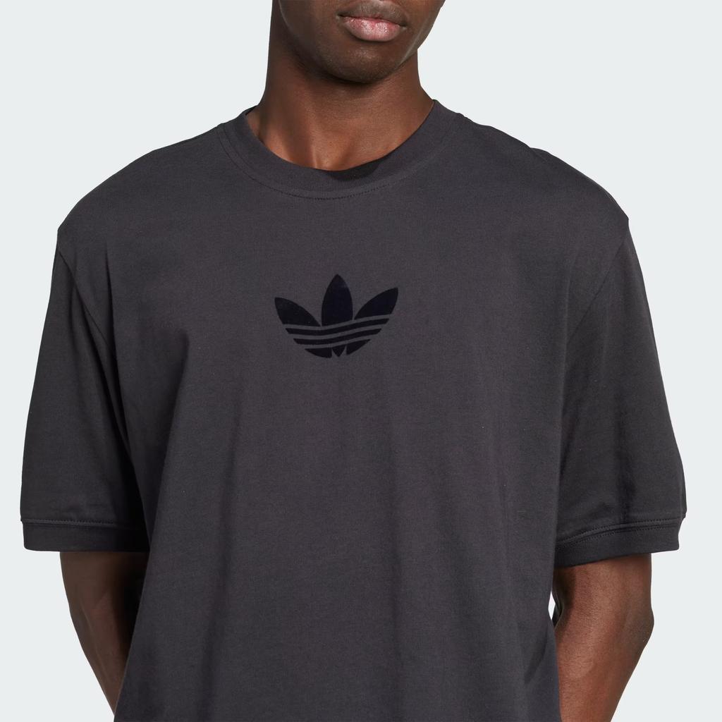 Adidas Originals Logo Pattern Loose Fit Round Neck Short Sleeve T-Shirt Men Tops Black JW5913