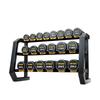 Xi Lu 275kg Decagonal PEV Dumbbell Set with 3-Tier Rack