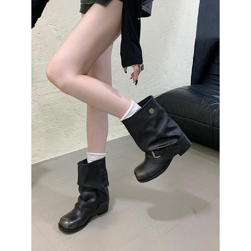 Thick-heeled Booties, Women's New Boots, 2025 Fall/winter Women's Boots, Boots, Motorcycle Boots, Trouser Boots, Western Knight Boots