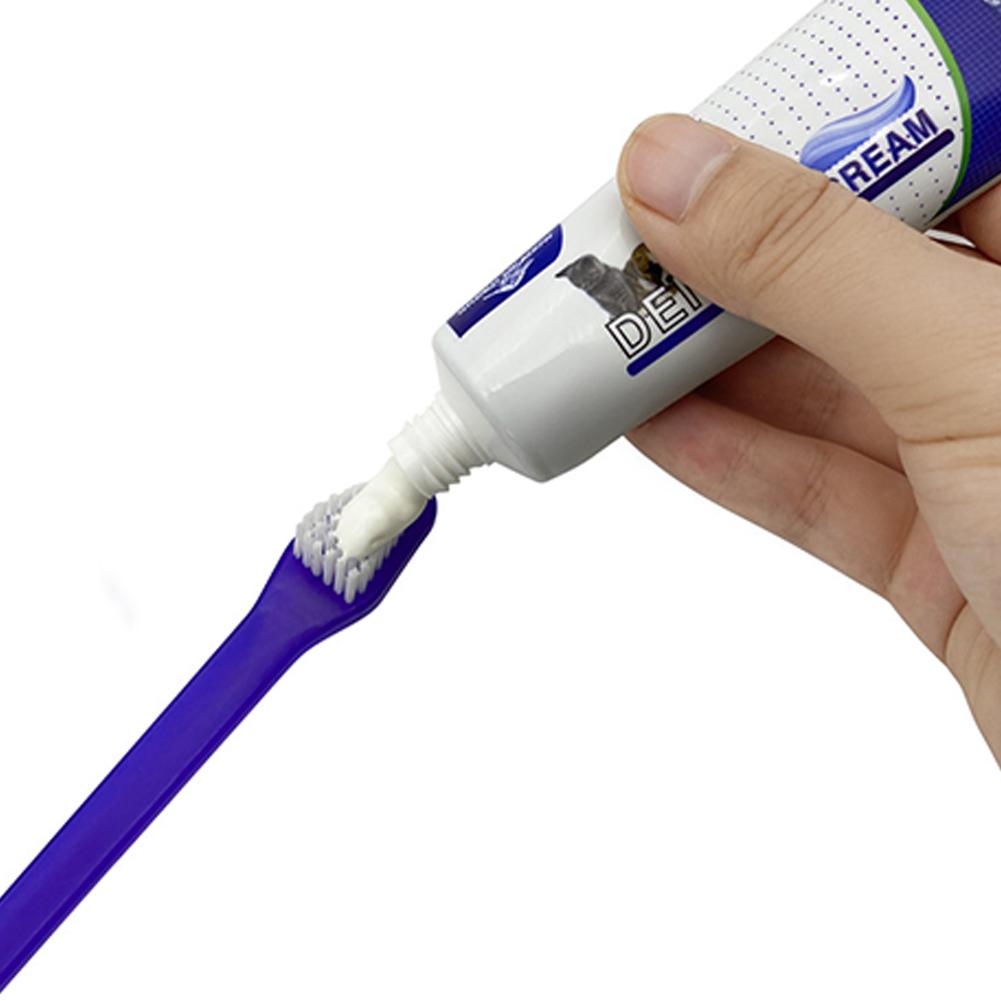 Pets Tartar Control Kit For Dogs Contains Toothpaste Toothbrush And Fingerbrush 4-Piece Dental Care Kit For Pet Teeth Clean Z5S2