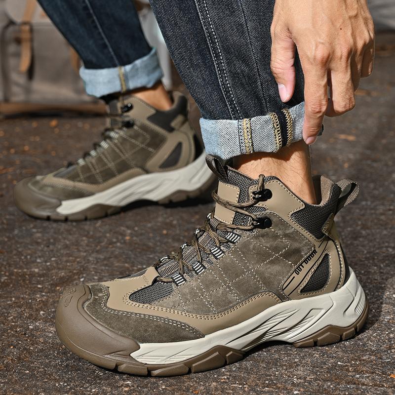 Comfortable Men's Sneakers Hiking Boots Casual Shoes Daily Walking Travel Shoes Fashionable Treking Footwear Lightweight Mesh Shoes