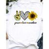 Peace Love Sunflower Hippie Tee - Unisex T-Shirt