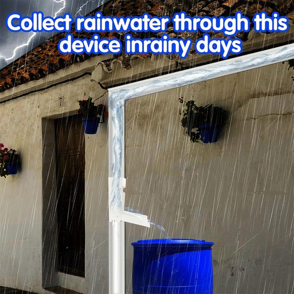 Metal Rainwater Collection Diverter Catching Rainwater Collector  Yard Installation