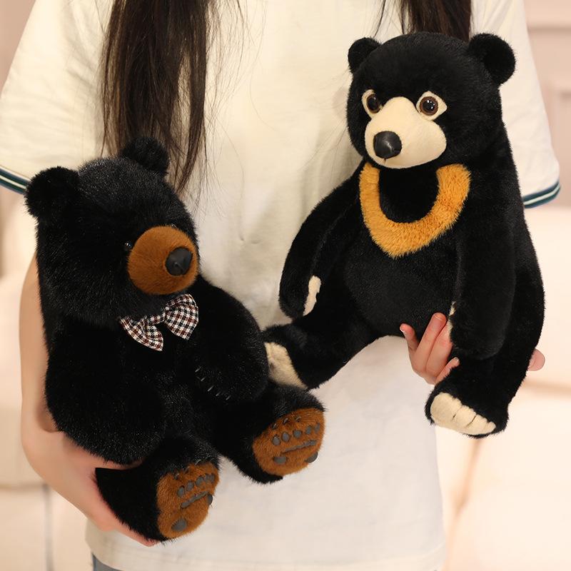 Cartoon Simulation Schwarzbär Puppe Plüschtier Braunbär Bärenumarmung Bärenpuppe Kinder Beruhigende Stoffpuppe