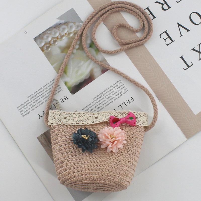 2024 Women's Mini Cartoon & Straw Flower Messenger Bags - Cute Beach Accessory