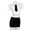 Sexy lingerie small breasts show big flirting secretary uniform seduction OL passion free hip wrap suit