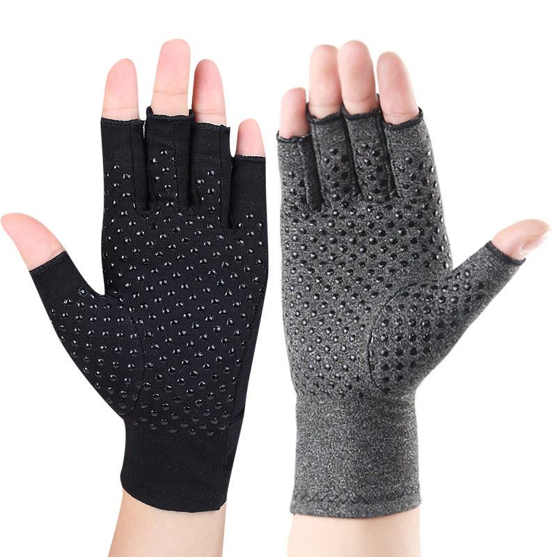 Silicone Dispensing Non-slip Pressure Gloves, Soft and Breathable Wrist Discomfort, Half-finger Protective Tendon Sheath Mother Gloves