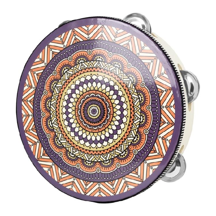 Percussion Drum Tambourine Single Row Tambourine Round Form Musical Tambourine