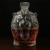 280ml Whiskey Decanter with Leak-Proof Seal Stopper Lion Design Large Capacity Glass Decanter Red Wine Decanter