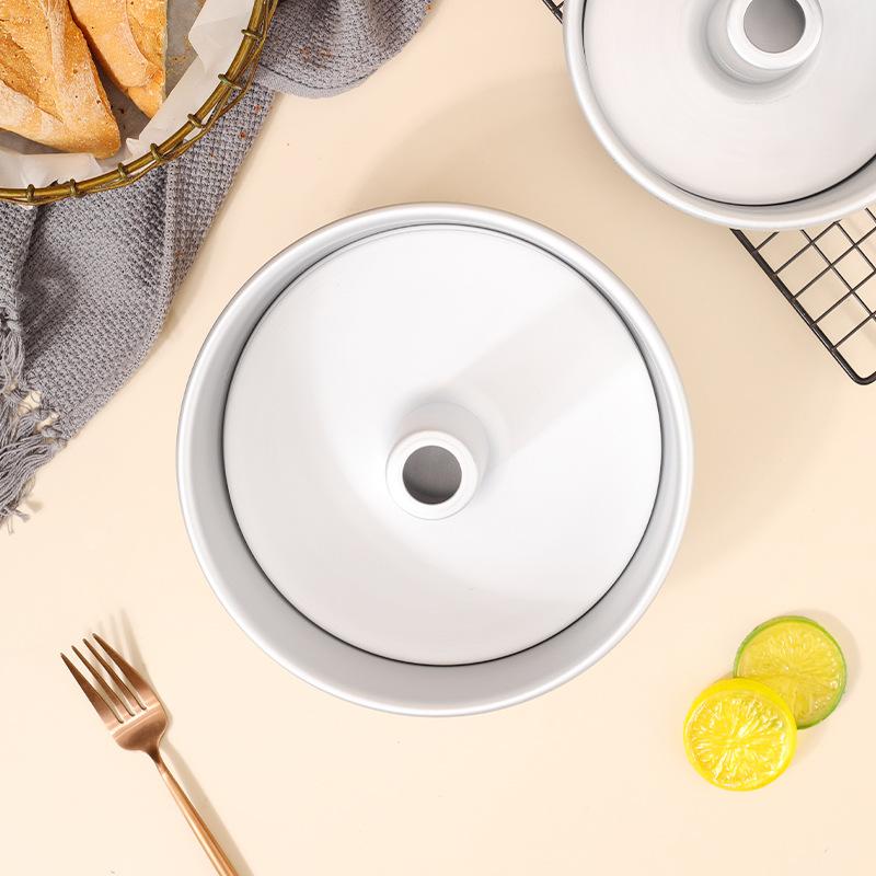 Round Middle Hole Chiffon Cake Toast Bread Pan Removable Bottom Hollow Chimney Mold Diy Baking Tools Bake Model Bread Box