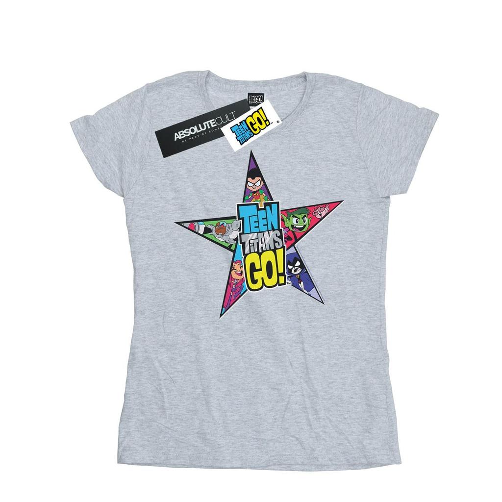 DC Comics Womens/Ladies Teen Titans Go Star Logo Cotton T-Shirt