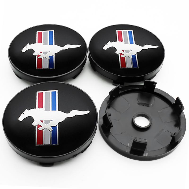 AJJ1 4Pcs 56mm+60mm Car Wheel Center Hub Caps Stickers Auto Rim Cover For Ford ST-line Focus 2 3 Mondeo Ecosport Kuga Mk4 Fiesta Mk3