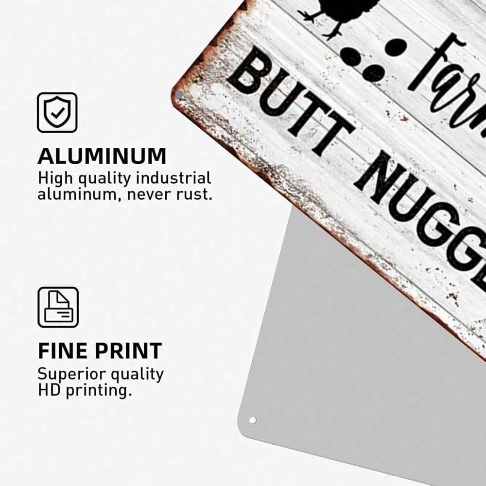 Farm Fresh Butt Nuggets 8x12 Metal Sign Rustic Vintage Barnhouse Kitchen Wall Art Funny Man Cave Decor