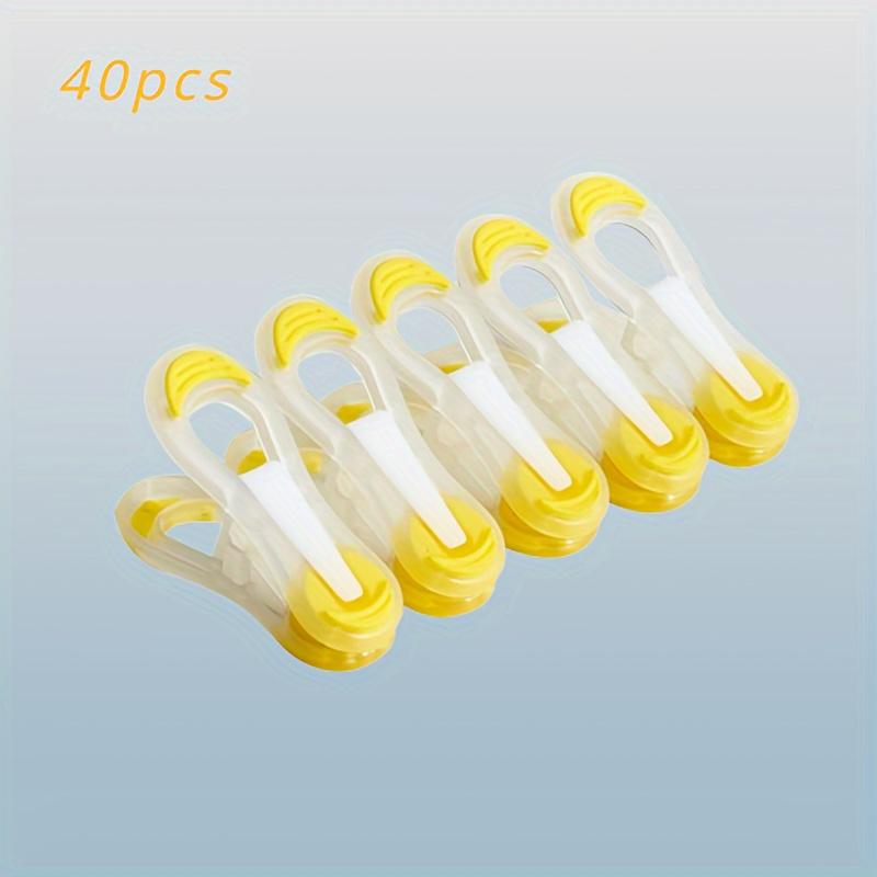 40pcs No Slip Laundry Clips with Strong Grip , Durable PP Plastic, Weather Resistant , Colorful Design for Home, Travel, Outdoor Use