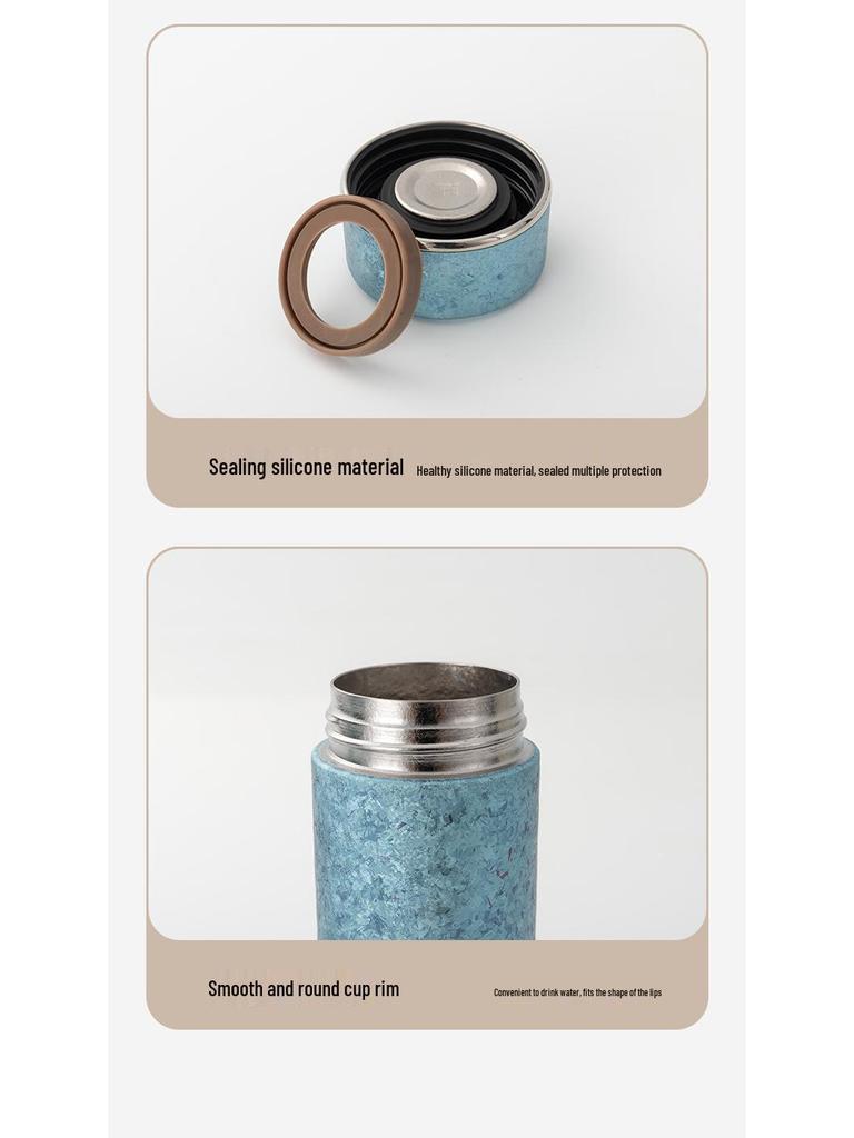 Premium Double-Layer Titanium Tea Cup with Separation Steeping and Insulation