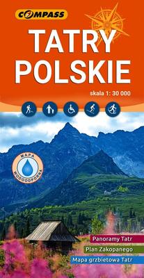 Tatry Polskie 1:30 000. Laminowana Mapa Turystyczna. Wyd. 2025. Compass