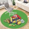 1PC Mario Bros. Plumber Office Round Area Rug, Indoor Mat Suitable For Office, Under Office Chairs Bedroom Living Room Home Decor, Room Deco110