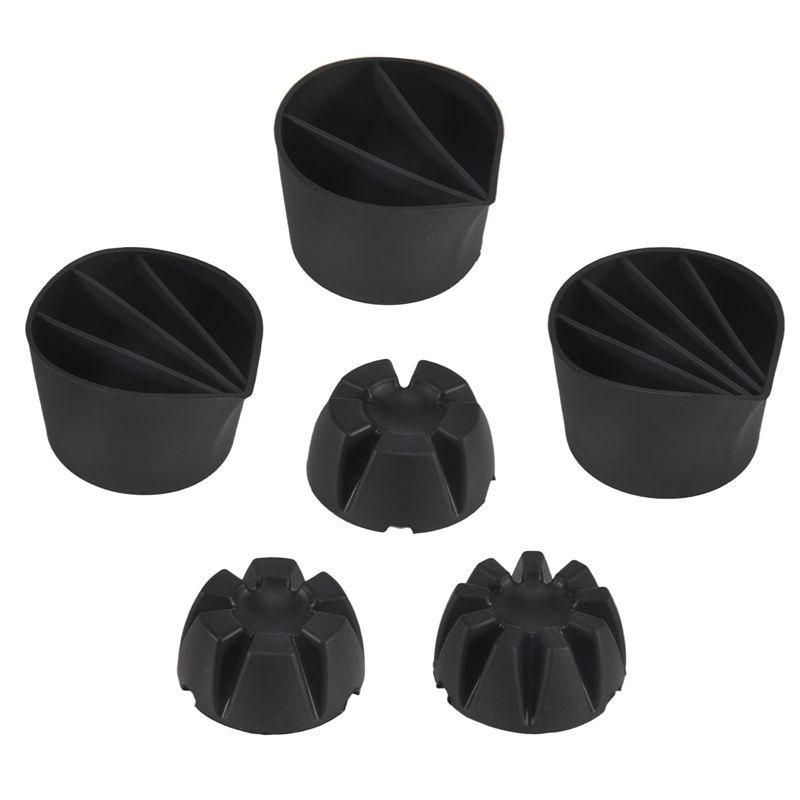 T02C!6 Pcs Split Cup For Paint Pouring 3 Flower Pour Cup 3 Paint Mixing Cup For Acrylic Paint Resin Pouring DIY Making Tools чёрный