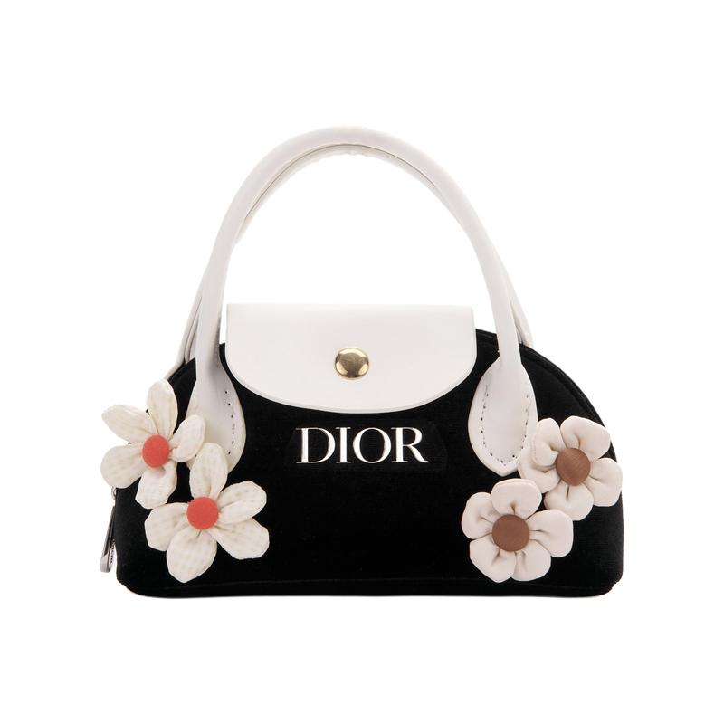 

DIOR [Customized Cosmetic Bag] Velvet Jungle Simple Cute Versatile Everyday Portable Black Handbag Storage чёрный