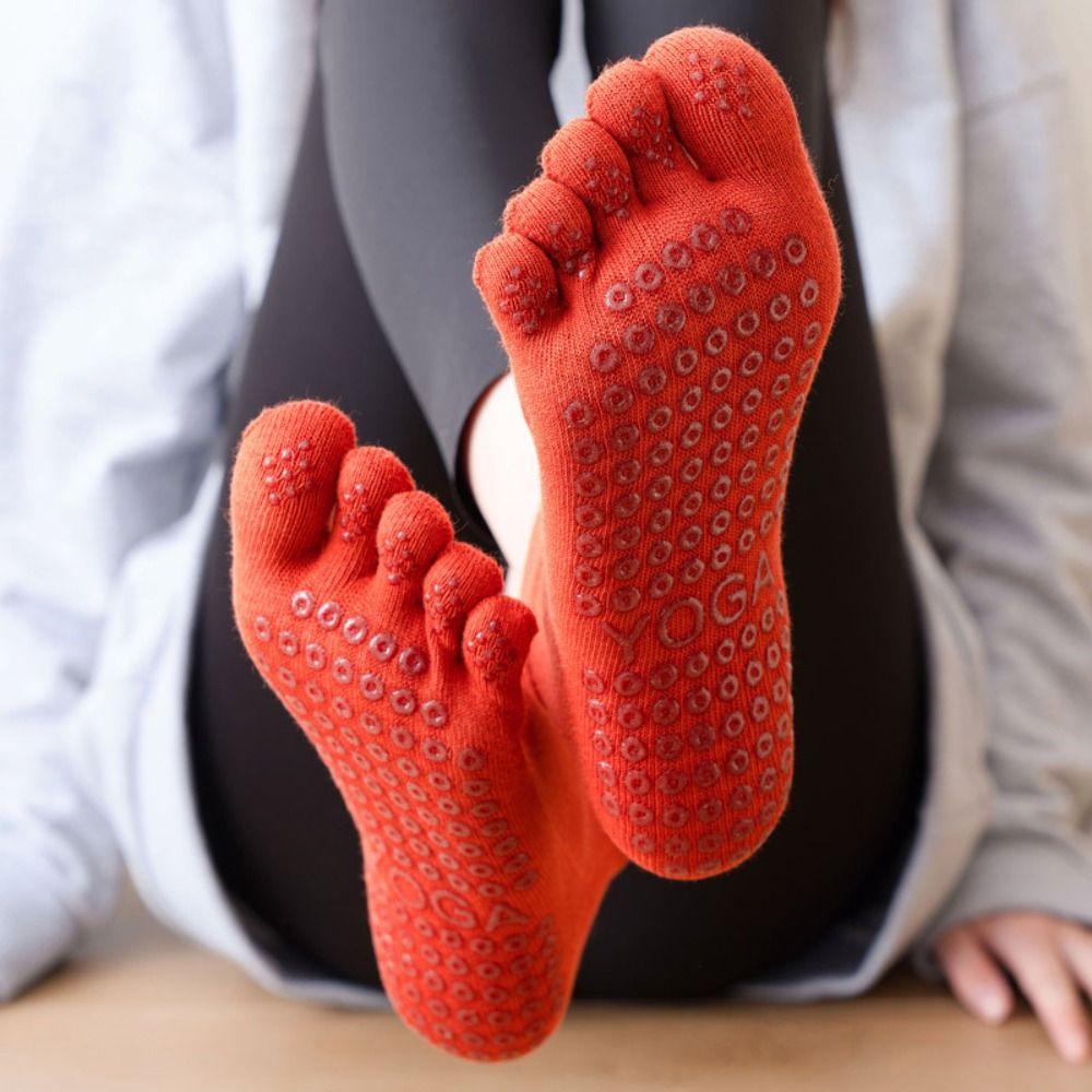 Yoga Dance Thicken Cotton Harajuku Non-Slip Sports Fitness Socks Five Finger Socks Women Hosiery