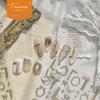 Tomoni X Moshu Crystal Diamond Nail Stickers: Exquisite Metal Frame Ornaments