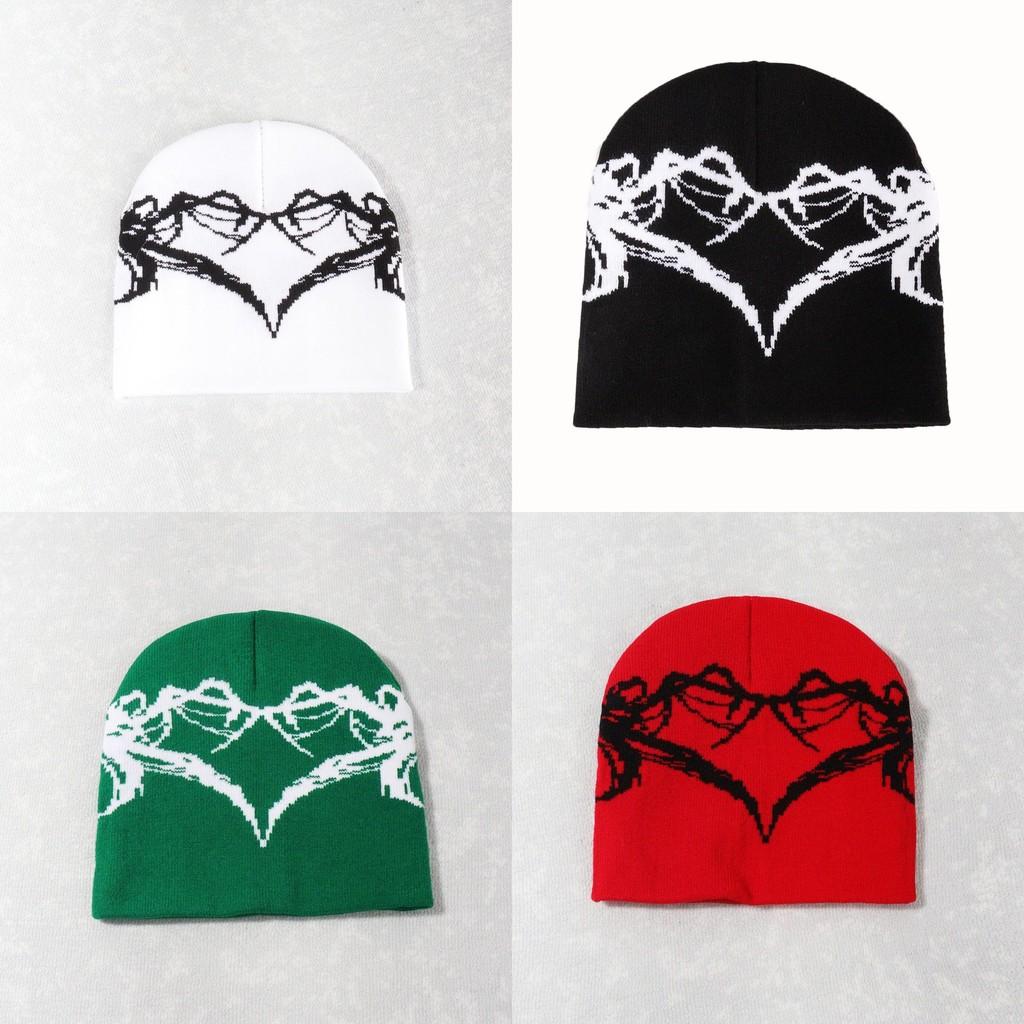 Autumn Winter Fashion Knitted Hat With Spider Web Pattern For Men Women