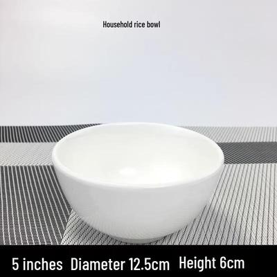 White Ceramic Restaurant Rice Bowls (10-Pack)