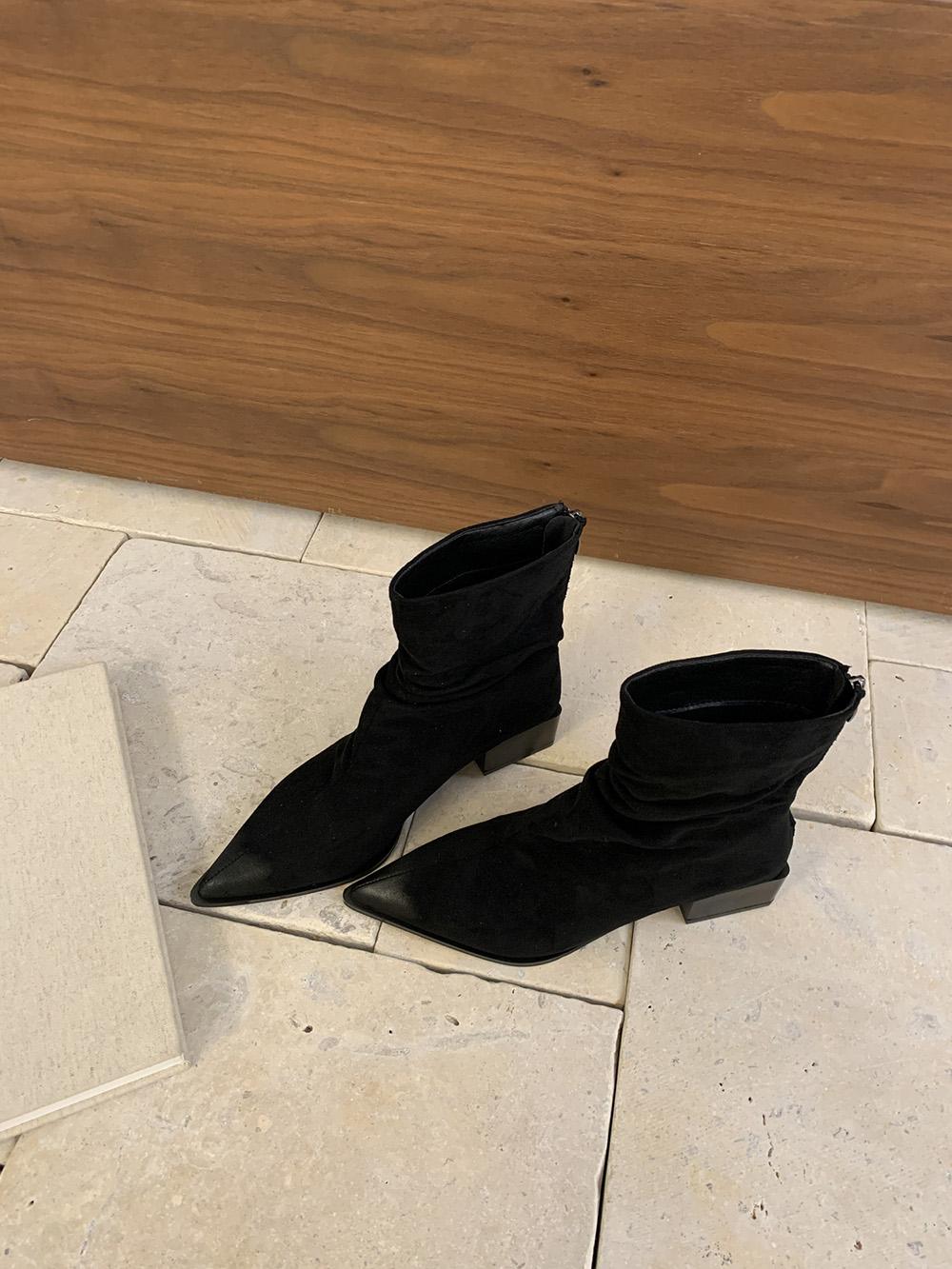 

fashion Pointed Toe Women Ankle Boots Black Brown Back Zipper Short Chelsea Botas Thick Mid Heels Fashion Dress Shoes Woman Size 35-39 245 чорний