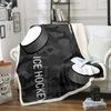 Ice Hockey Throw Blanket Winter Sport Game Flannel Blanket Sporting Competition Sofa Couch Office Flannel Blankets for Kids Boys