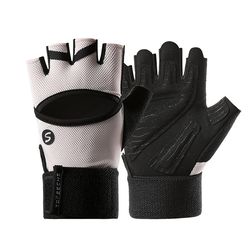 Outdoor Fitness Gloves for Men and Women Outdoor Anti Slip Anti Cocoon Breathable Wear Resistant Cycling Widened Wrist Guard Sports Gloves