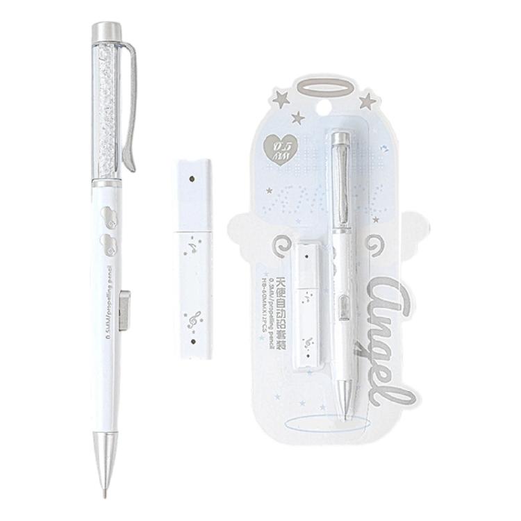 Ergonomic Handle Automatic Mechanical Pencil With Box of Refills 0.5mm Auto Drawing Pencil for Engineering Drafting белый