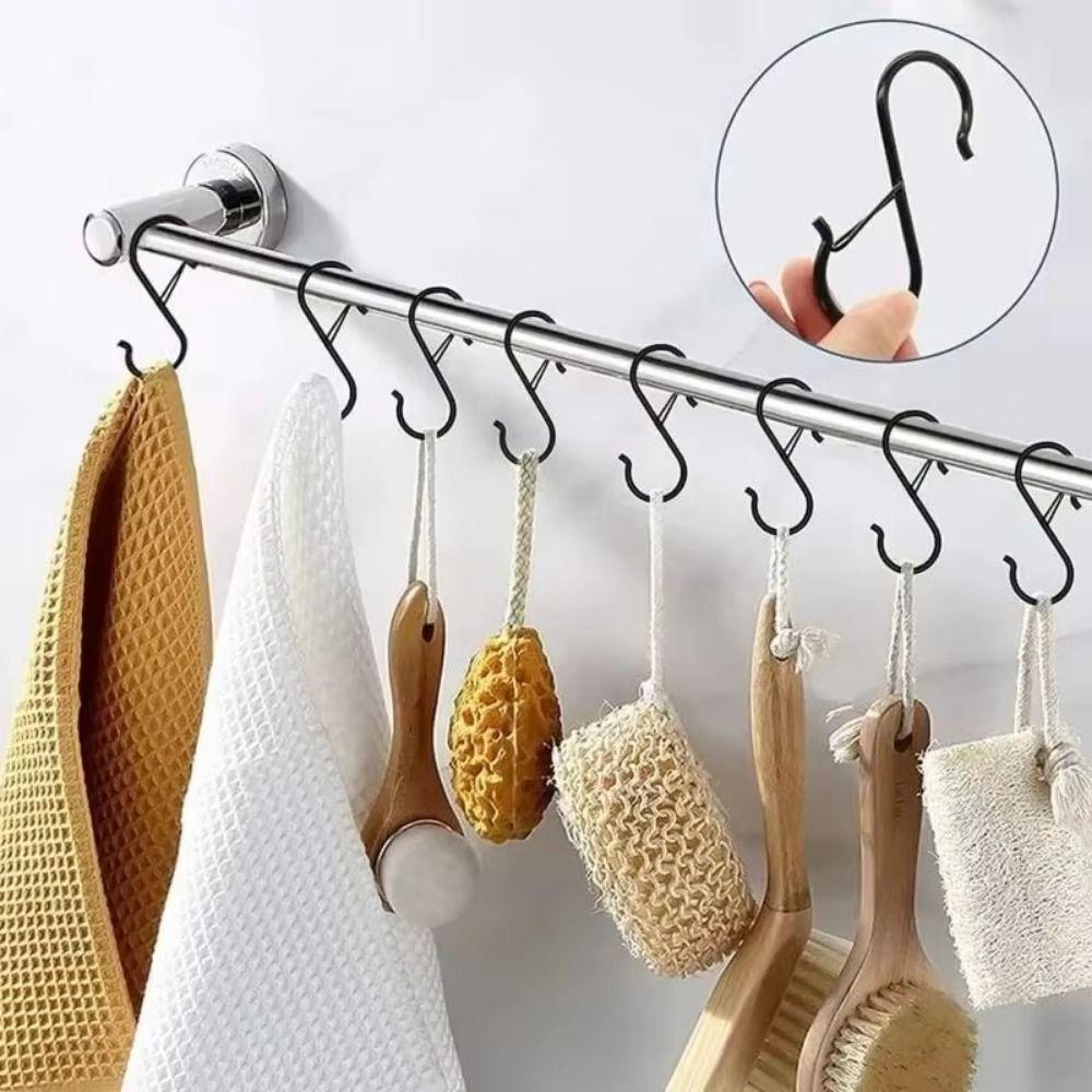 10Pcs Spring Clasp Balcony Clothes Hanger Windproof Garden Hanging Clasp  Garden Storage Organizer