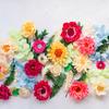6pcs Crepe Paper Roll with Floral Stem Wire and Green Floral Tapes for Wedding Ceremony Various Large Festivals Decoration