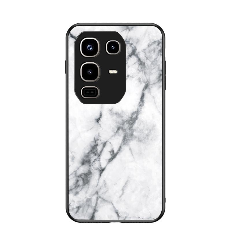 

For Infinix Note 50 50 Pro Marble Textured Tempered Glass Soft Edge Anti-Drop Anti-Fingerprint Anti-Shock Phone Case Infinix Note 50 4G