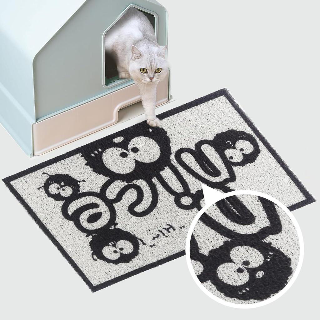 Minimalist Silk Cat Litter and Feeding Mat - Trap, Cute, Easy to Clean
