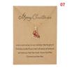 Charm Christmas Necklace for Women Men Merry Christmas Snowman Santa Claus Pendant Link Chain Necklace Xmas Jewelry Gifts