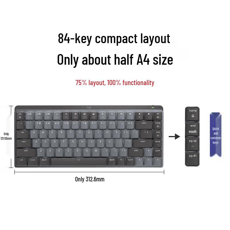 

Logitech MX Mechanical Mini Wireless Mechanical Keyboard