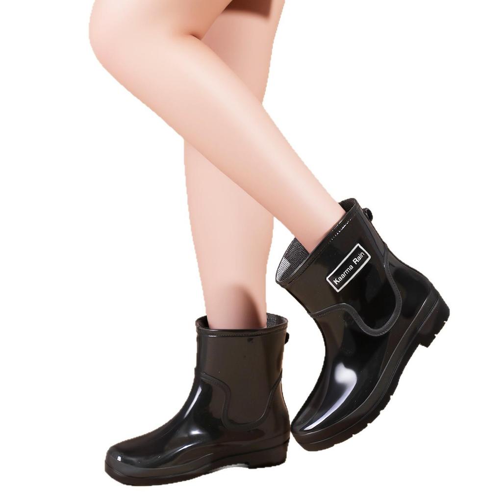 Exquisite Women's Short Rain Boots - Non-slip, Waterproof, and Stylish for Spring and Autumn